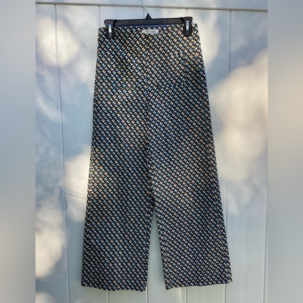 Cropped wide leg pants - Geometric - Small